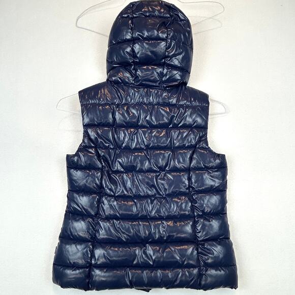 Benetton Puffer Vest Kids XL Age 10-11 Years Blue Hood Pockets United Colors - Picture 3 of 11